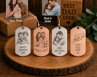 Llavero con foto personalizado, llavero de acero inoxidable para guardar recuerdos, llavero con foto para el Día del Padre,