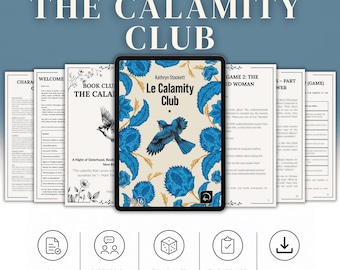 Guía de debate para el club de lectura de The Calamity Club de Kathryn Stockett. Kit para anfitriones: juegos, kit de actividades y guía para grupos de lectura.