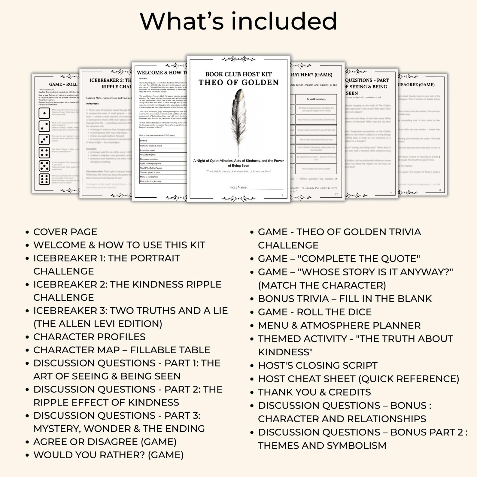 Theo of Golden by Allen Levi Book Club Discussion Guide Book Club Games ...