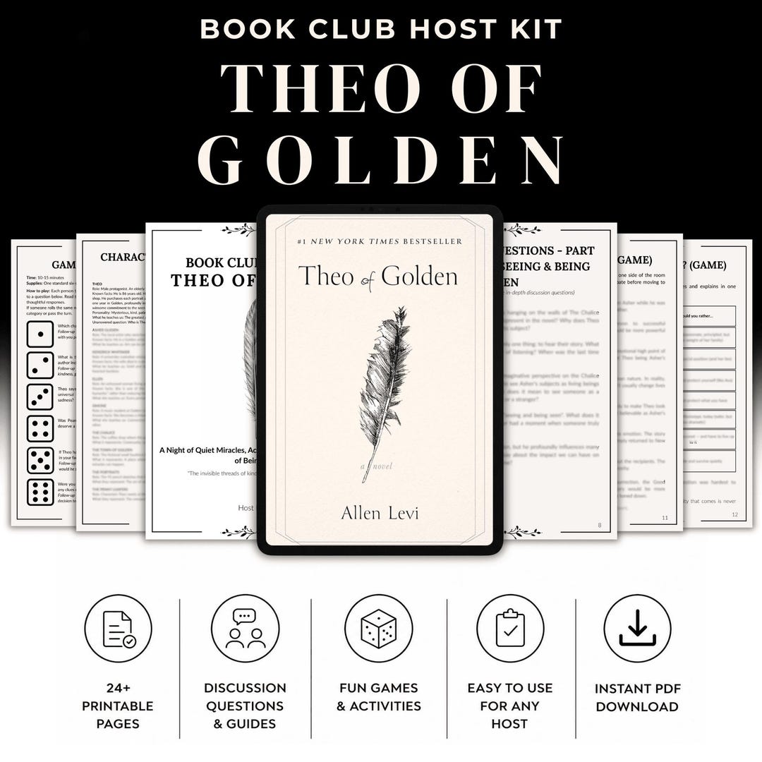 Theo of Golden by Allen Levi Book Club Discussion Guide Book Club Games ...