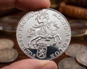 Ducatone d'argento olandese del 1756 - Pezzo da collezione storico dei Paesi Bassi