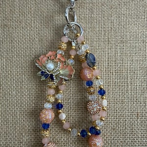 Lotus flower!! Gorgeous array of colors. All blinged out and dazzled! Purse/Bag Charm/Bling!!!