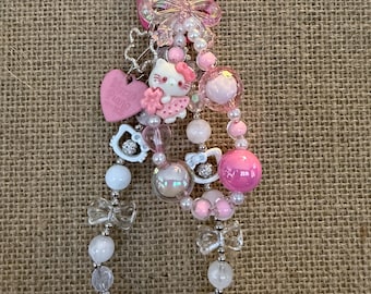 Hello Kitty-inspirerad väskaberlock! Handväskaberlock! Nyckelring!