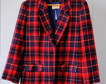 Vintage Damen Pendleton Karierte Wolljacke - Größe M