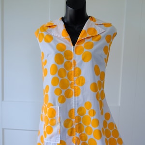 1960s &#39;PC Fashions&#39; Orange Polka Dot/White Playsuit - Size L/XL
