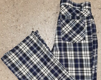 Kid's Vintage Faded Glory Plaid Flannel Flares sz. 12