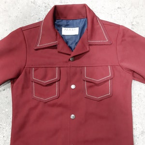 Vintage Boys 70s &#39;Farah&#39; Polyester Shirt Jacket