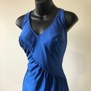Vintage 1970s 1980s Blue Swimsuit