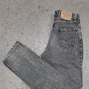 Rare Vintage Student Levis 512 Black Stone Wash W:26 Made in U.S.A