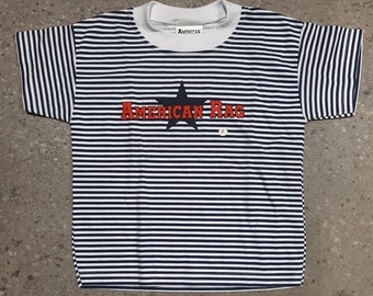 Kid's Vintage 90s Deadstock American Rag Navy Stripe T-Shirt sz. 2 and 4 available