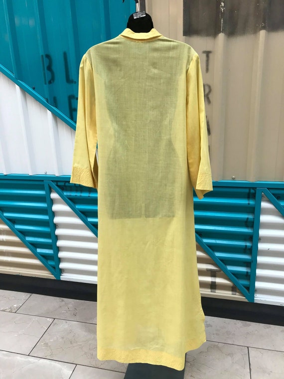 Vintage 1970s Yellow Kaftan - Size L - image 4