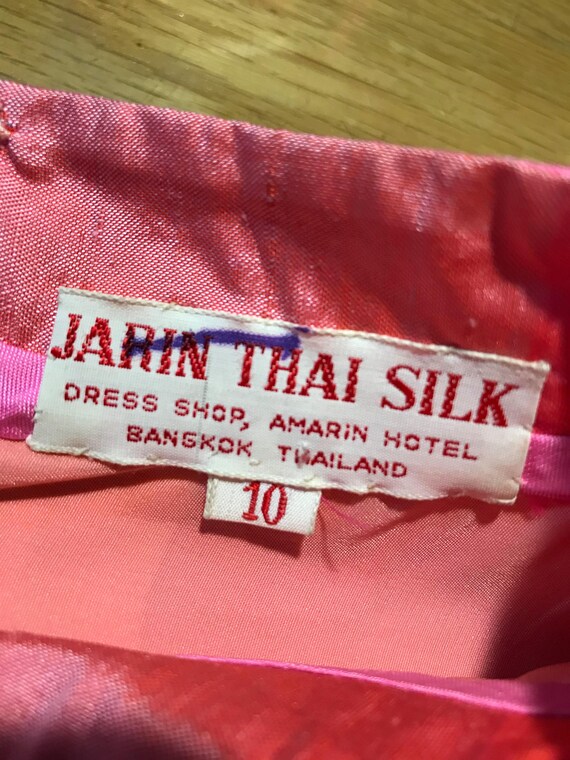 1960s Deep Pink Thai Silk Shift Dress - Size S/M - Etsy