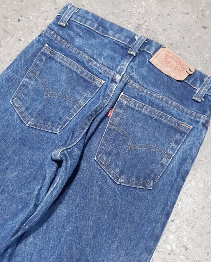 Rare Vintage Student Levis 717 Dark Blue Wash W:26 Made in