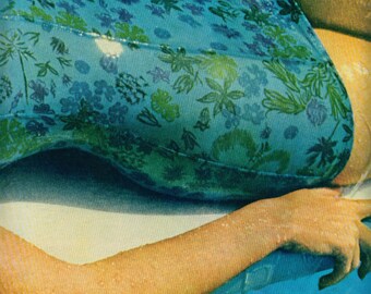 Traje de baño estilo pin-up Jantzen, 1962, fabricado en EE. UU., turquesa, talla S