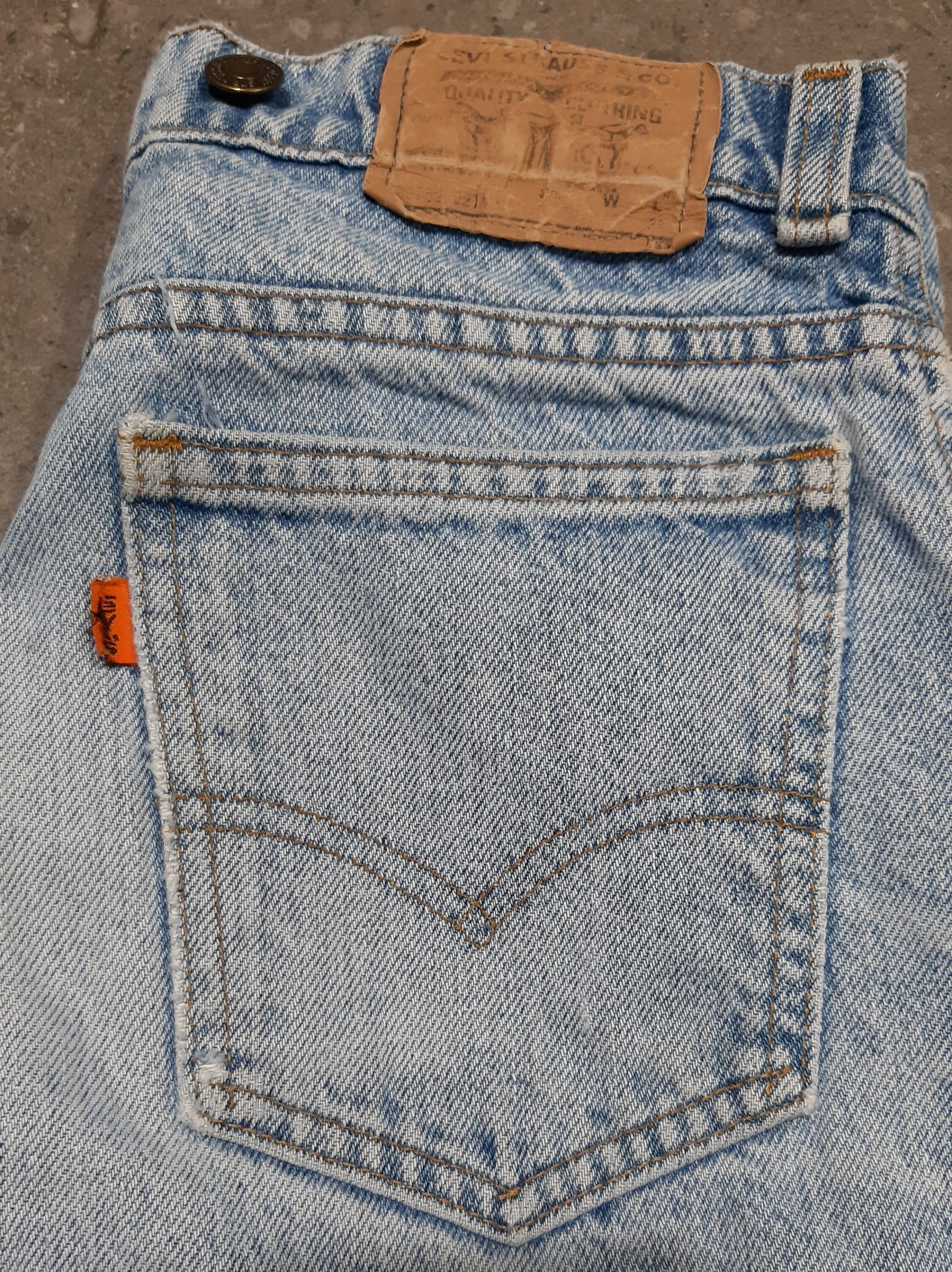 新品未使用80'S後期LEVI'S buckle Rare Vintage 1980s Stonewash Levis Denim Jeans With