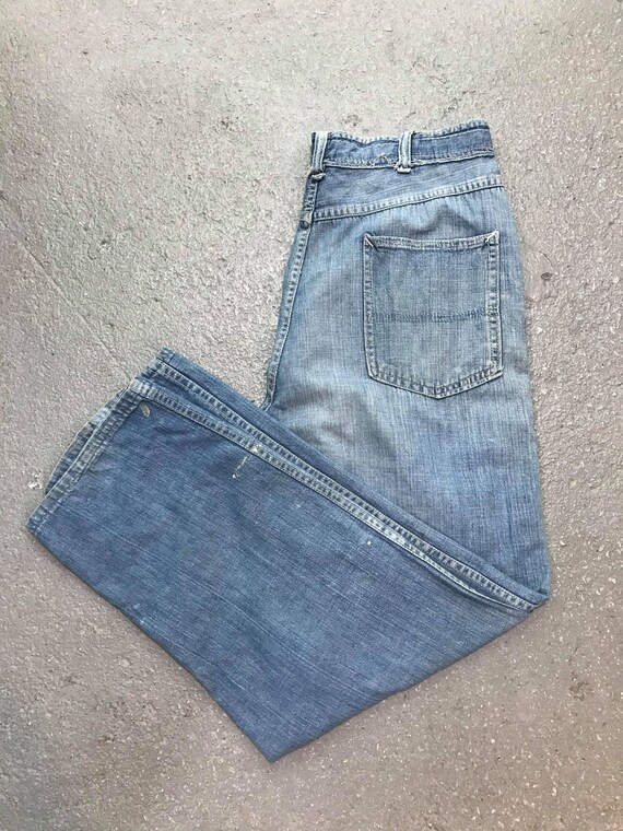 RARE 1940s Women's High-Waisted Denim Jeans