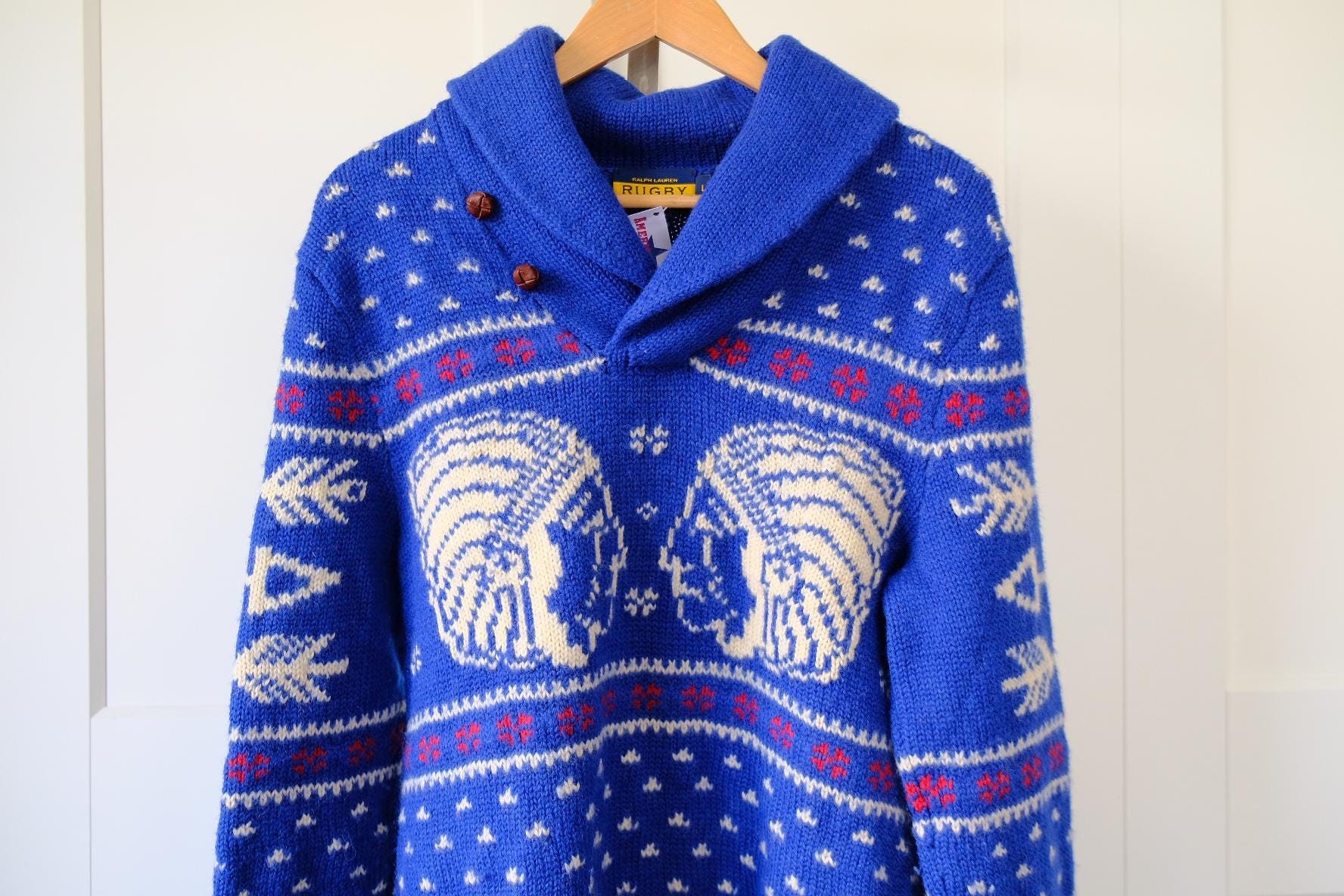 Ralph Lauren Rugby Wool Sweater - Tag Size L - Etsy