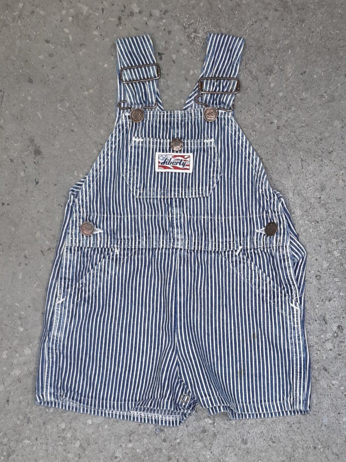 Kid's Vintage Liberty Short Overalls sz. 24 Mos hechos en Etsy España
