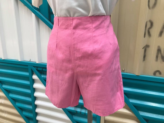 50s/60s Barbie Pink Cotton Shorts Sz S - image 6