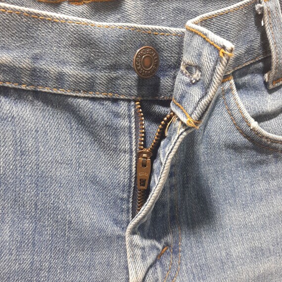 Vintage 70s Orange Tab Student Levis Cut-ff Light… - image 4