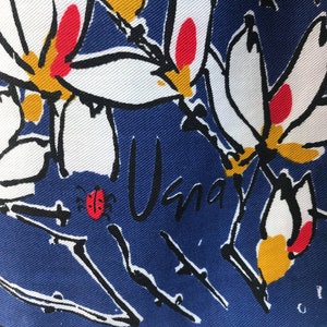 Vintage 1960s/Early 1970s Vera Neumann Blue Floral Cotton Blouse image 5