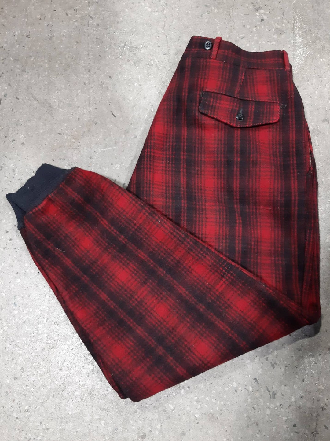 Rare Vintage 1960s Men's Woolrich Buffalo Plaid Wool Hunting Pants Etsy