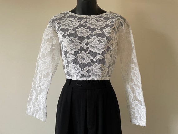 Vintage White Lace Bolero - Size S/M - Etsy Canada