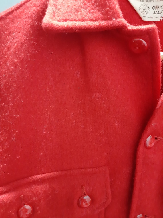 Vintage Boy Scouts of America Red Wool Shirt Jack… - image 8