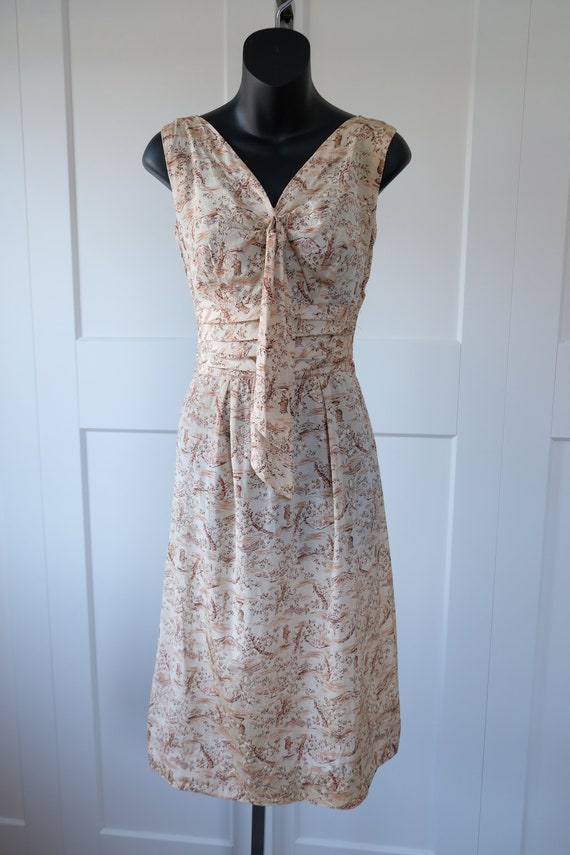 Incredible 1950s Japan Print Rayon Wiggle Dress -… - image 2