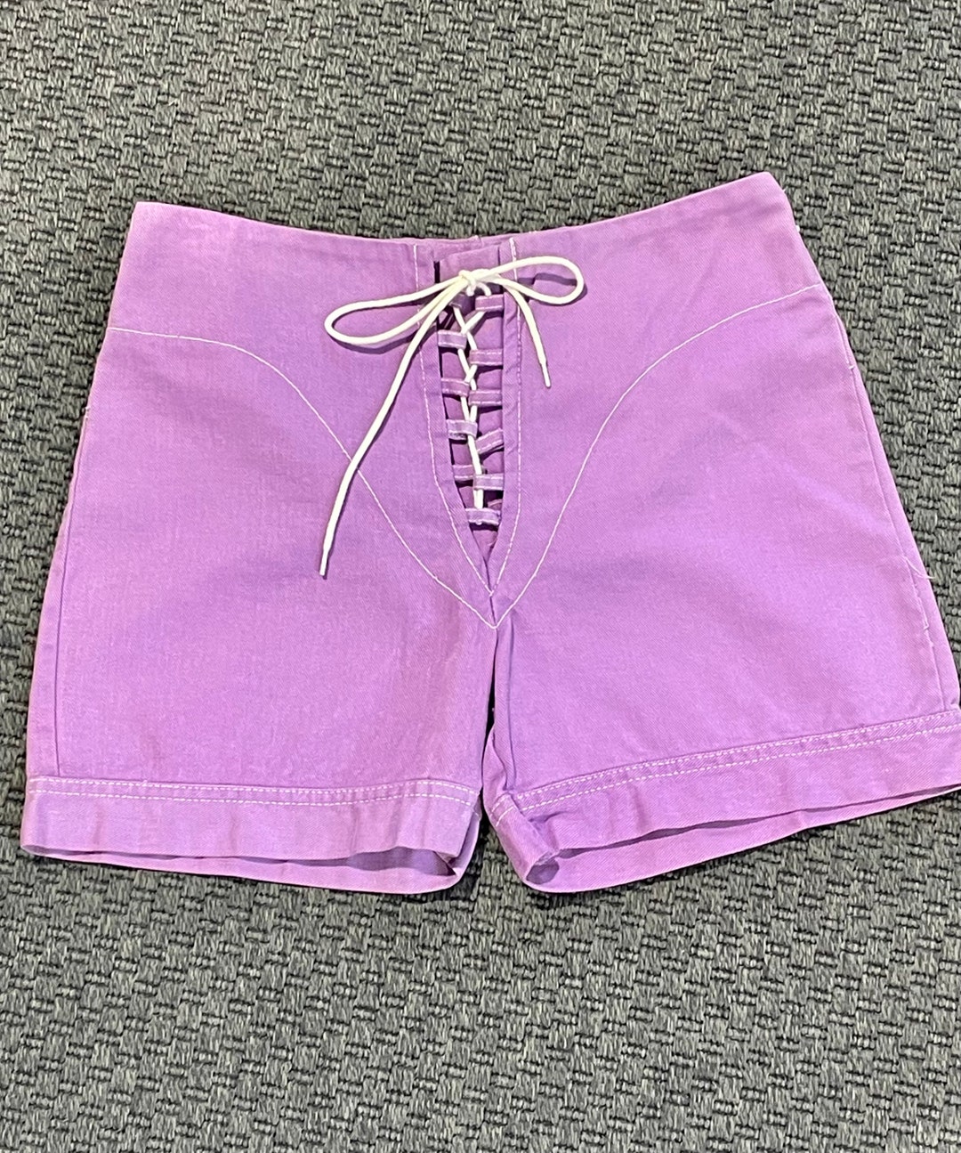 1970s Lace-up Hot Pants/shorts /lilac - Etsy