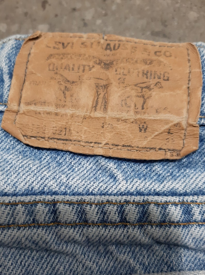 Rare Vintage 1980s Stonewash Levis Denim Jeans with