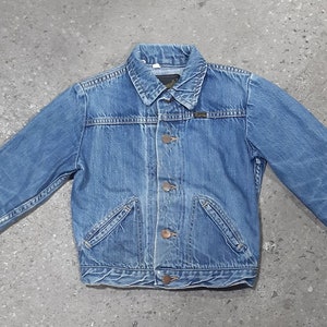 Rare Vintage Kid's Wrangler Selvedge Denim Jacket Made in U.S.A sz. 10