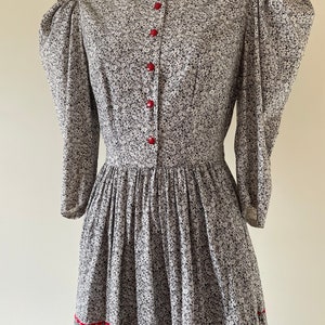 Antique 1930s Small Print Cotton Prairie Dress Sz S image 2