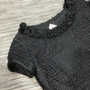 1950s Black Ribbon Lace Blouse