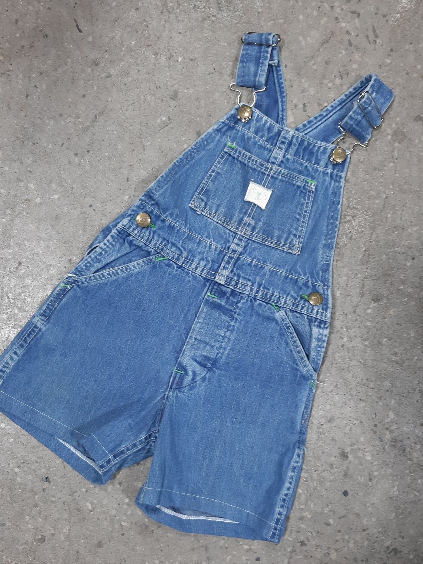 Kid's Vintage Duck Head Short Denim Overalls
