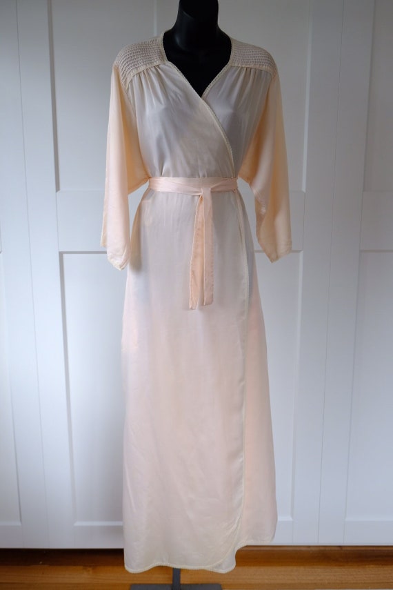 Vintage character for lord Taylor Silk Blend Dressing Gown robe Size M Etsy UK