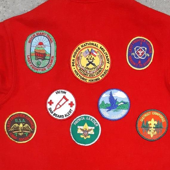 Vintage Boy Scouts of America Red Wool Shirt Jack… - image 1