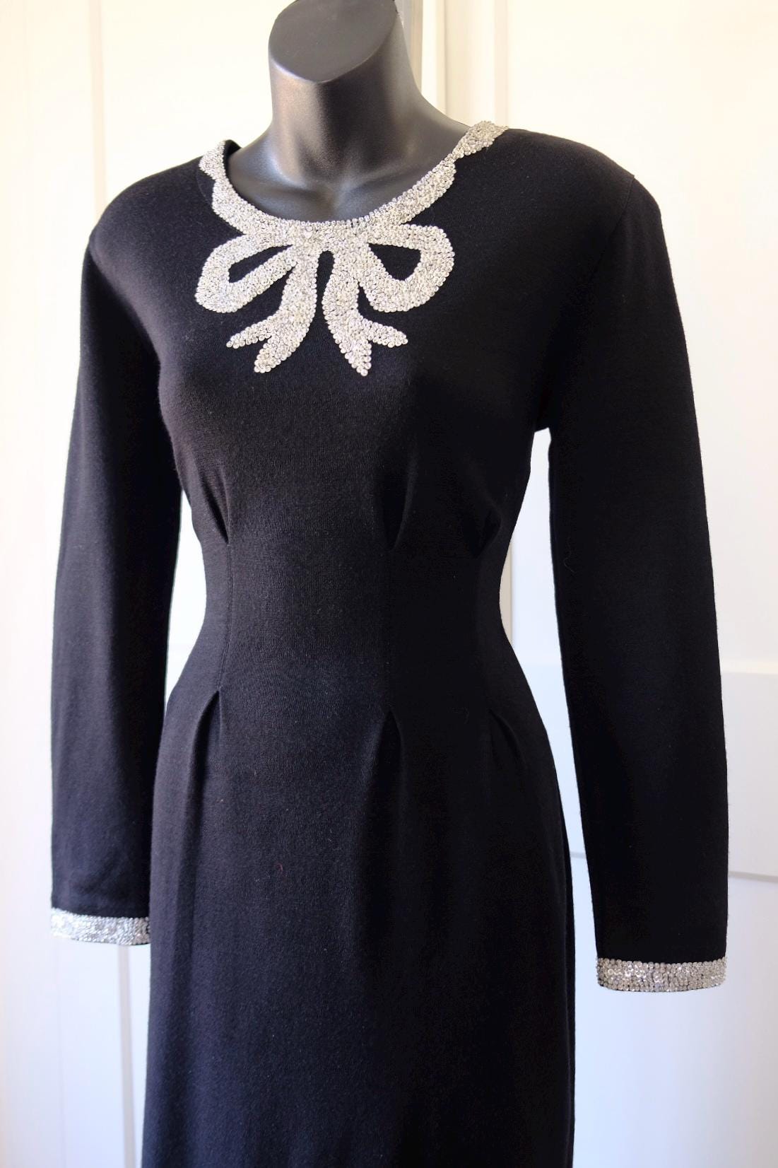 black dress with scarf around neck Juliet Slinky Maxi Dress With Scarf / Black | MESHKI