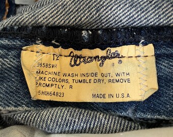 Kid's Vintage Wrangler Denim Jeans Tag 