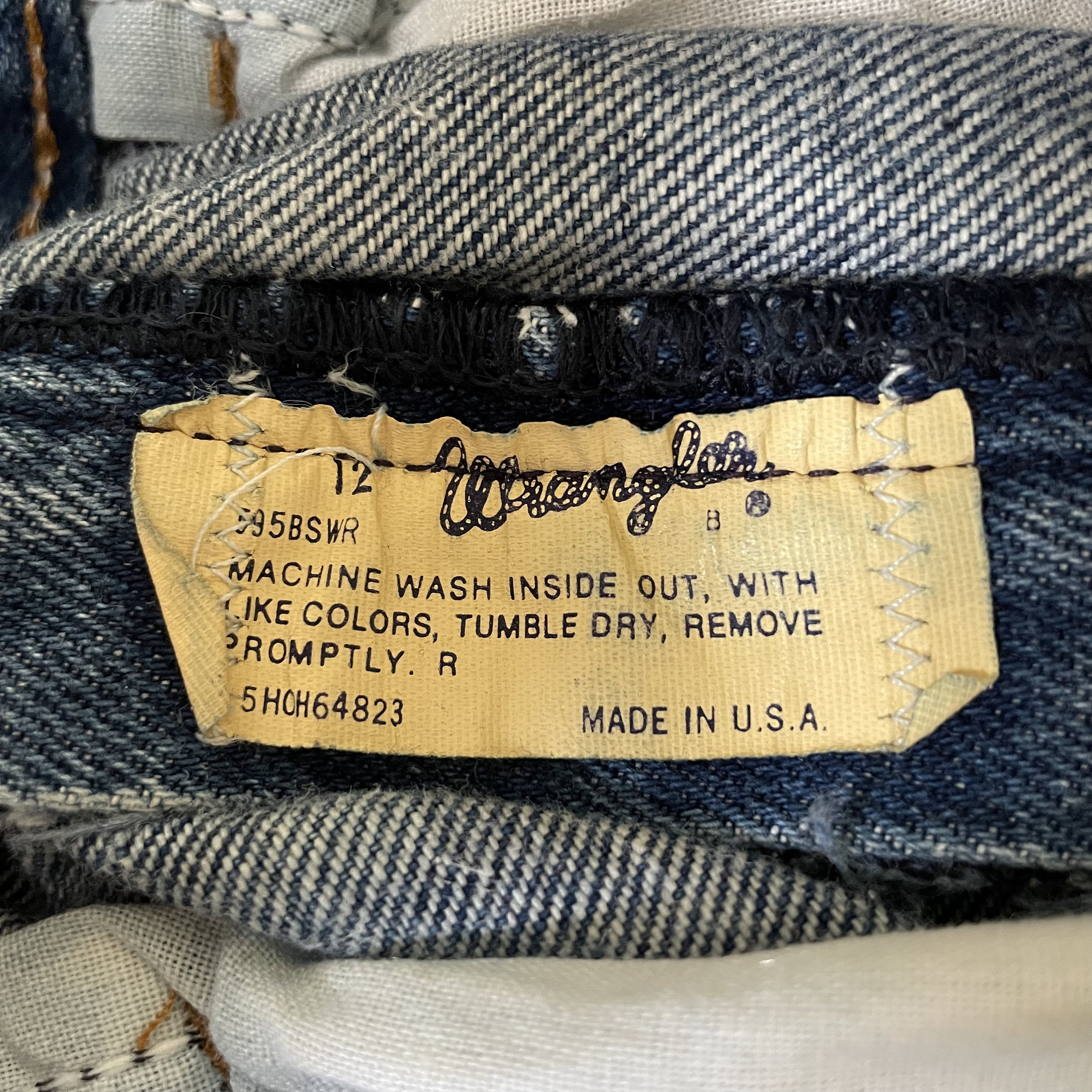 Kid's Vintage Wrangler Denim Jeans Tag Size 12 W: - Etsy Hong Kong