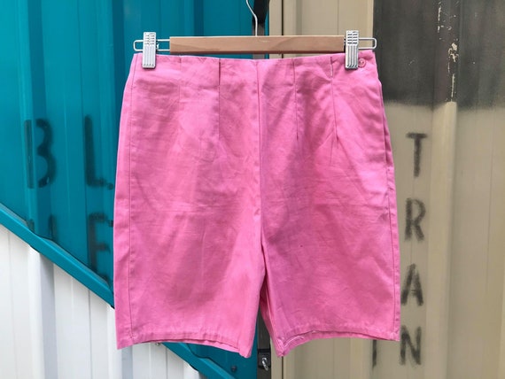 50s/60s Barbie Pink Cotton Shorts Sz S - image 1