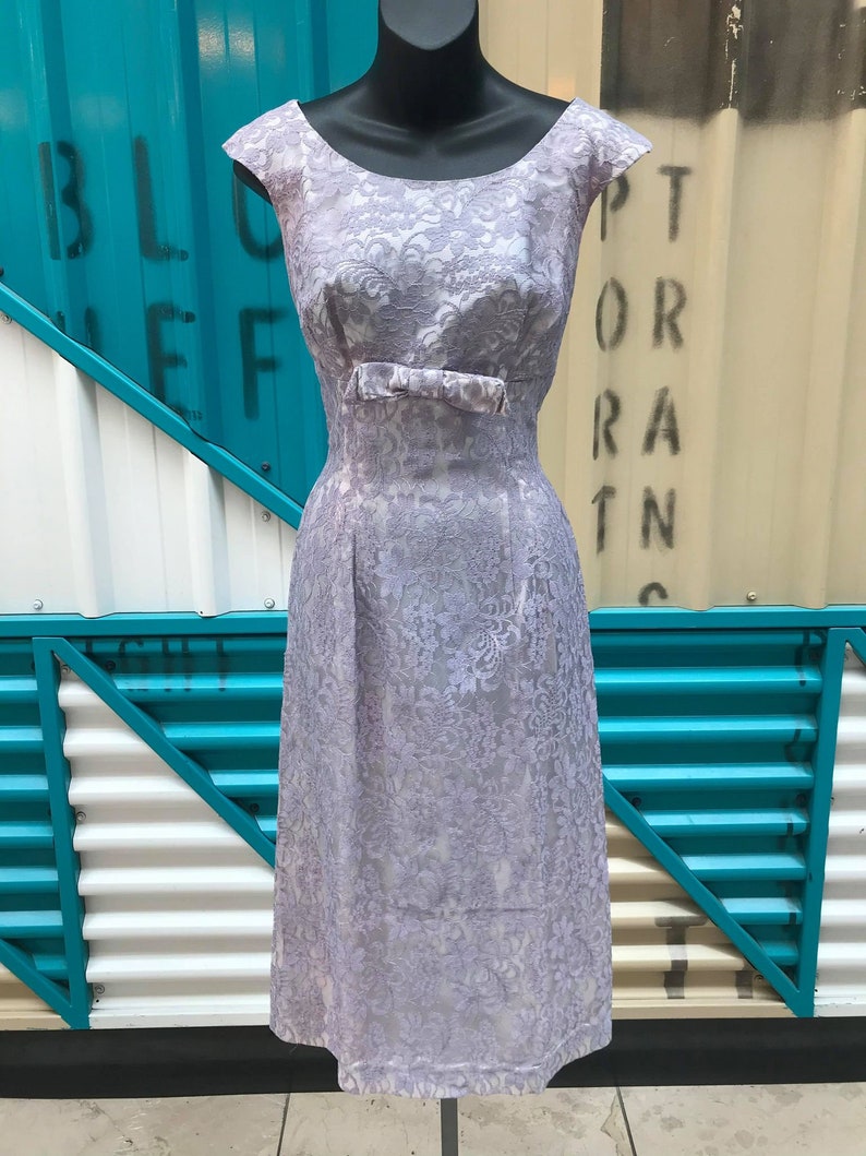1950s Bombshell Chantilly Lace Wiggle Dress Lavender Sz M - Etsy