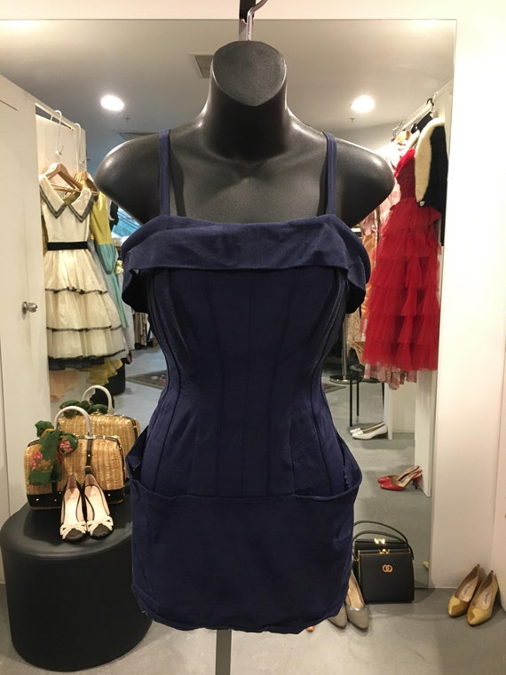 1950s "Rose Marie Reid" Navy Swimsuit