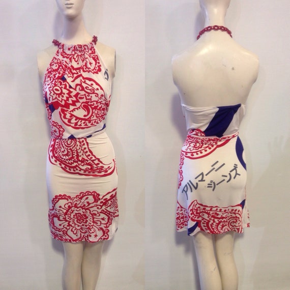 90's Armani Jersey Halter Short Dress -  - Sz eu … - image 1