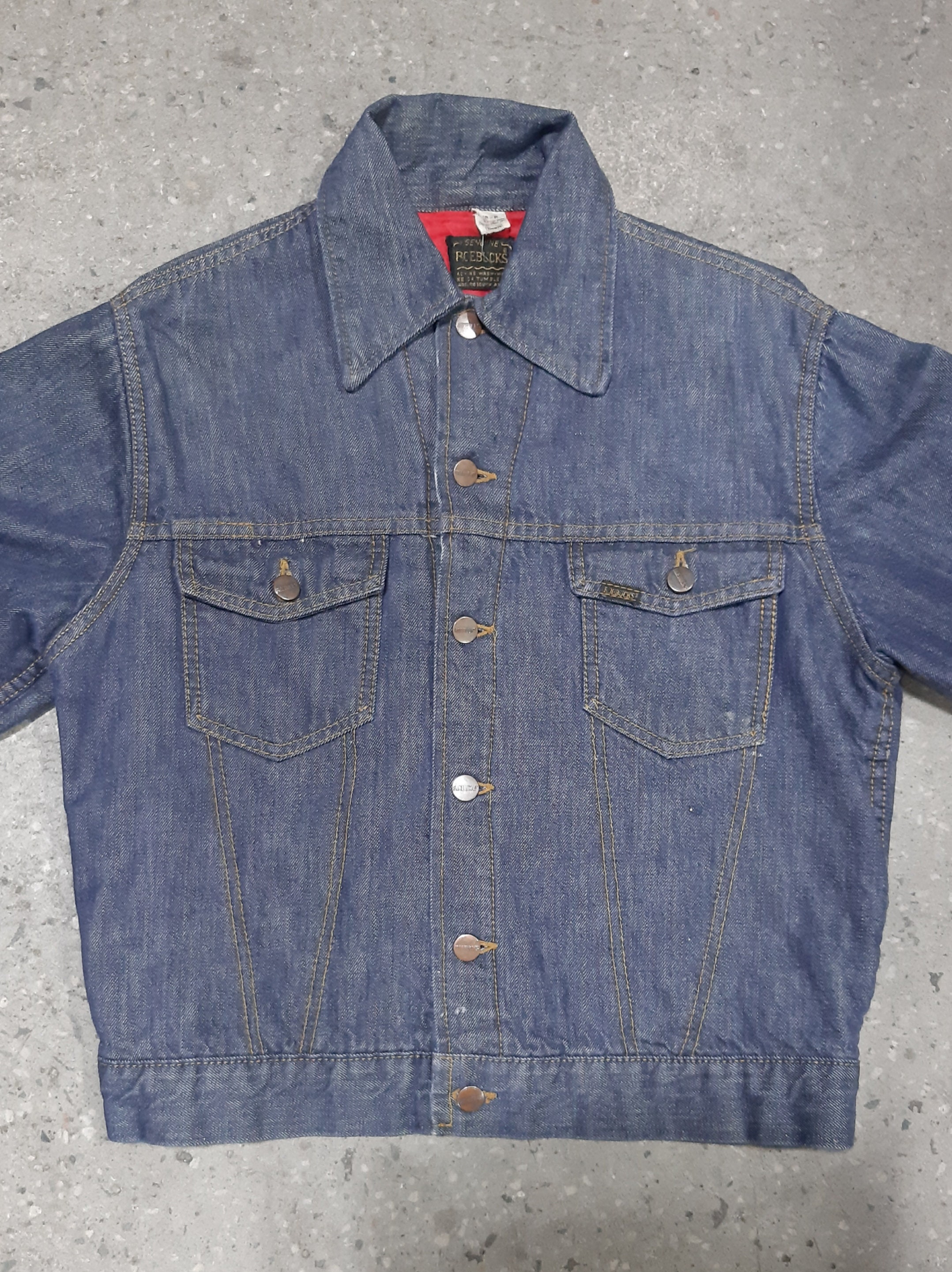 Vintage 1960s Roebuck Quilt Lined Denim Jacket Made in U.S.A
