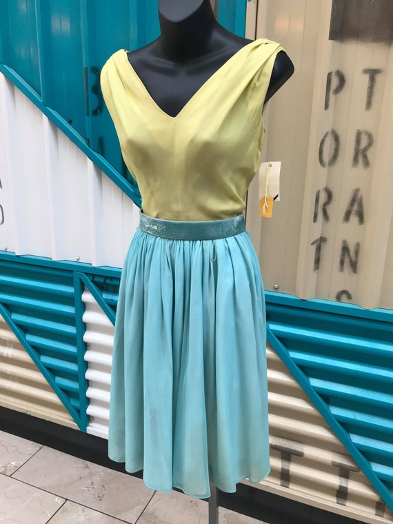 1960s 'Minx Modes' Deadstock Chiffon Two-Toned Coc