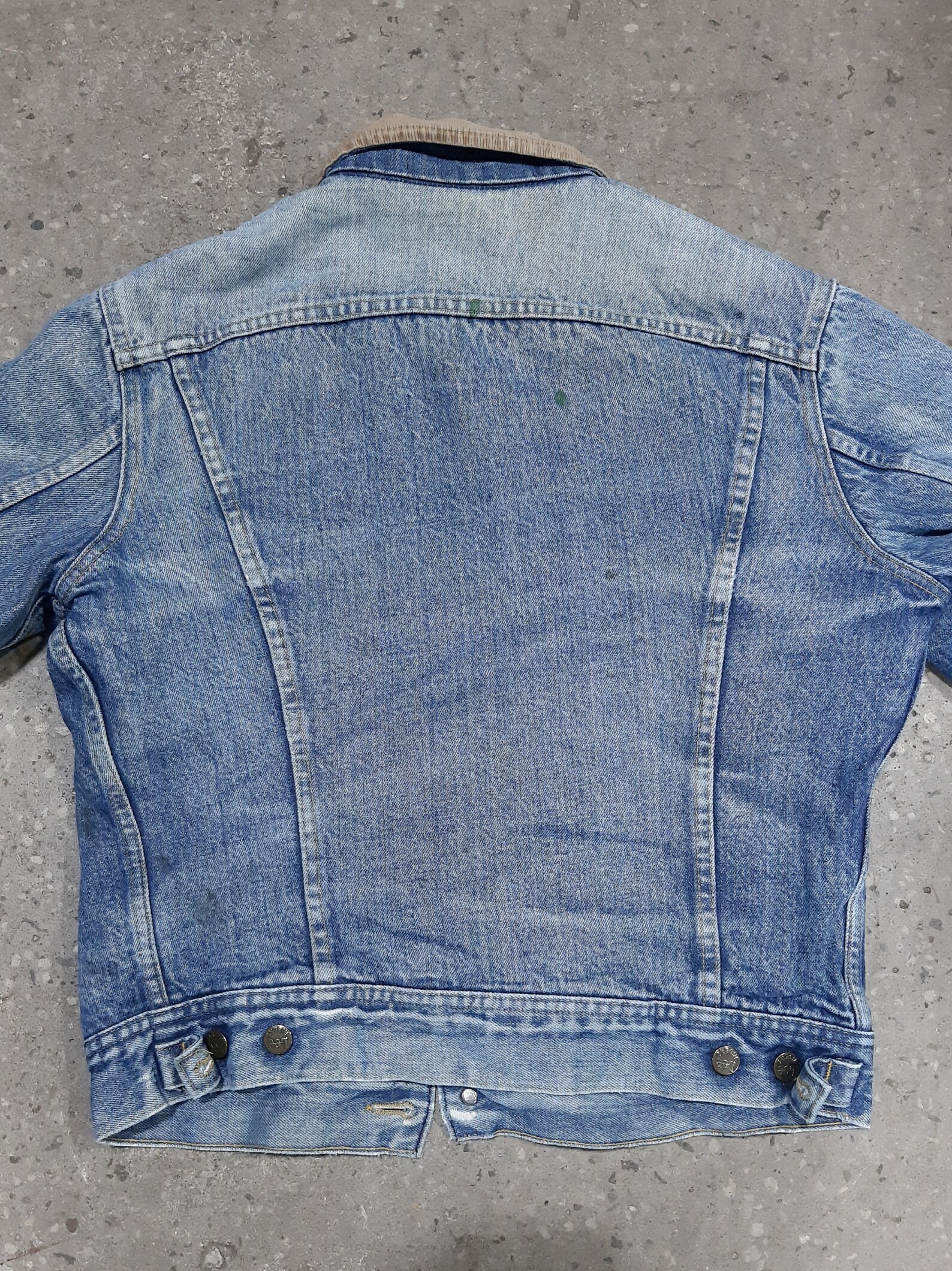 Vintage 1970s Lee Blanketlined Denim Jacket With Corduroy Collar Etsy