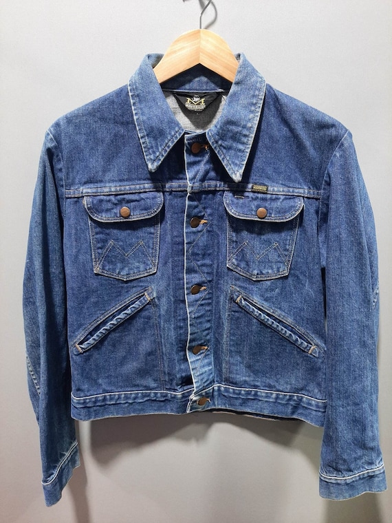 Rare 70s Maverick Bluebell Denim Trucker Jacket sz