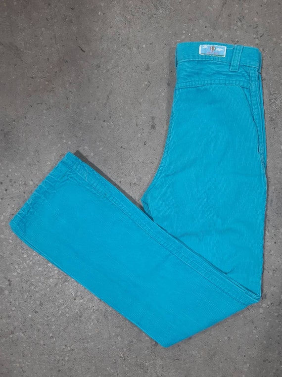 Kid's Vintage 1970s Jet Set Aquamarine Blue Cordur