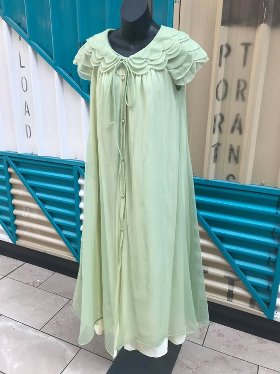 1960s "Linda Underlovelies" Chartreuse Nightgown a